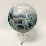 Moss Agate Crystal Sphere 7cm - Ai Ne