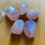 Genuine Mystic / Angel Aura Rose Quartz Gemstone Crystal Tumble - 2pcs - Ai Ne