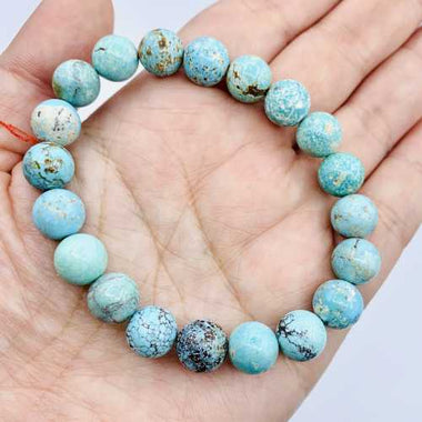 RARE! Genuine Hubei Turquoise High Grade Crystal Gemstone Bracelet 6mm - Ai NeJewellery