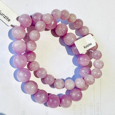 RARE! Madagascar Kunzite Gemstone / Swarovski Crystals Bracelet size 8mm - Ai NeJewellery