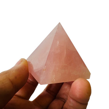 Rose Quartz Crystal Pyramid - 6cm - Ai Ne