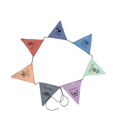 SALE! Positive Affirmation Pastels Hanging Flag Banner Bunting Triangle - Ai Ne
