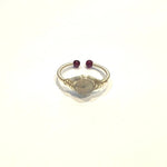 Silver Plated Wire Wrapped Crystal Rings - Ai Ne