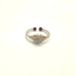 Silver Plated Wire Wrapped Crystal Rings - Ai Ne