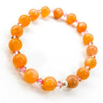 Sunstone Gemstone / Swarovski Crystals Bracelet size 8mm - Ai NeJewellery