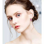 Swarovski Crystal Bella Earrings Rhodium Plating 12mm - Ai NeDefault Category