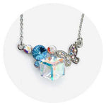 Swarovski Crystal Necklace Pendant Butterfly Cube - Ai NeDefault Category