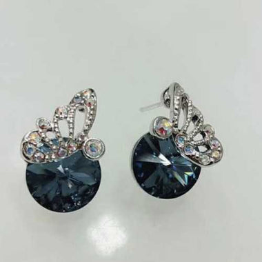 Swarovski Crystal Stud Earrings Butterfly Wing multi colour - Ai NeDefault Category