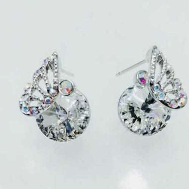 Swarovski Crystal Stud Earrings Butterfly Wing multi colour - Ai NeDefault Category