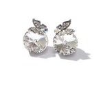 Swarovski Crystal Stud Earrings Round small Butterfly multi colour - Ai NeDefault Category