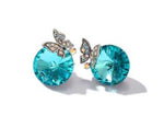 Swarovski Crystal Stud Earrings Round small Butterfly multi colour - Ai NeDefault Category