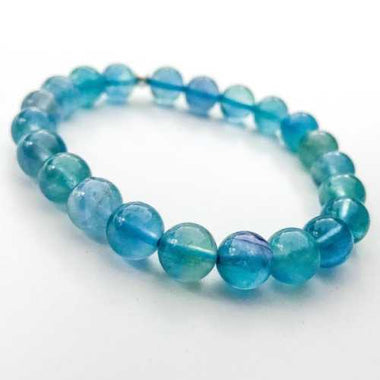 Swarovski Crystals / Blue Fluorite Gemstone Bracelet size 8mm - Ai NeJewellery