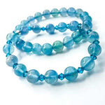 Swarovski Crystals / Blue Fluorite Gemstone Bracelet size 8mm - Ai NeJewellery