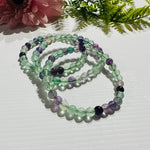 Swarovski Crystals / Rainbow Fluorite Gemstone Bracelet - Ai NeJewellery