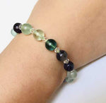 Swarovski Crystals / Rainbow Fluorite Gemstone Bracelet - Ai NeJewellery