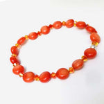Swarovski Crystals / Sea Coral Bracelet size 8mm Irradiated Red - Ai NeJewellery