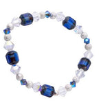 Swarovski/ European Glass Bracelet Dark Blue ( children Size ) - Ai NeJewellery