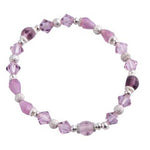 Swarovski/ European Glass Bracelet Light Amethyst - Ai NeJewellery