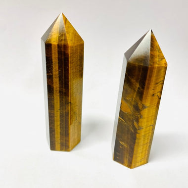 Tiger Eye Crystal Point / Tower 9.5cm | Abundance and Protection - Ai Ne