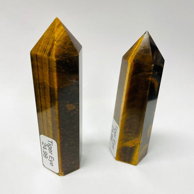 Tiger Eye Crystal Point / Tower 9.5cm | Abundance and Protection - Ai Ne